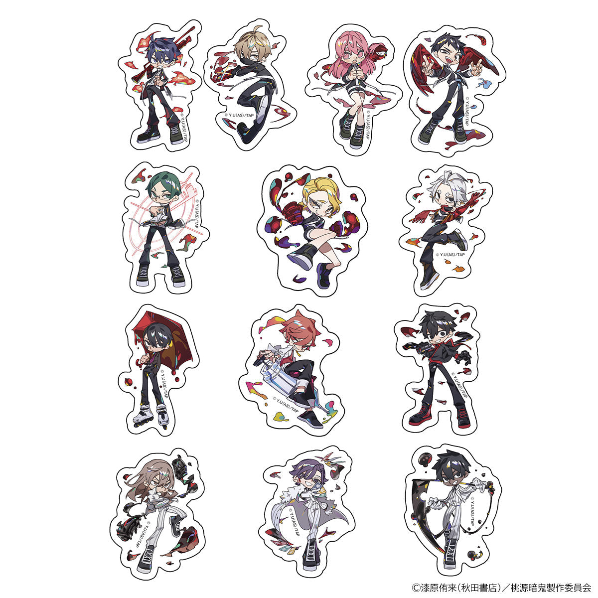 TVアニメ『桃源暗鬼』スペシャルイベント ダイカットステッカーセット