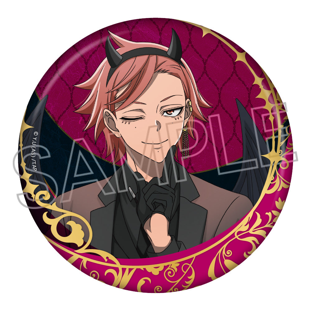 天使と悪魔 箔押し缶バッジ 花魁坂京夜