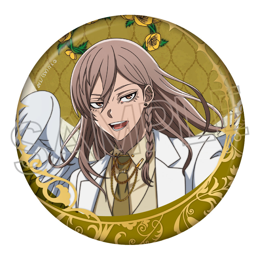 天使と悪魔 箔押し缶バッジ 桃寺神門