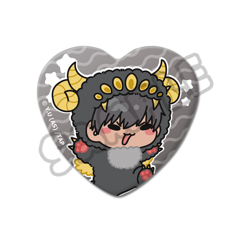 TVアニメ「桃源暗鬼」第3弾 ハート型缶バッジ M-SJ（桃角桜介）｜TV