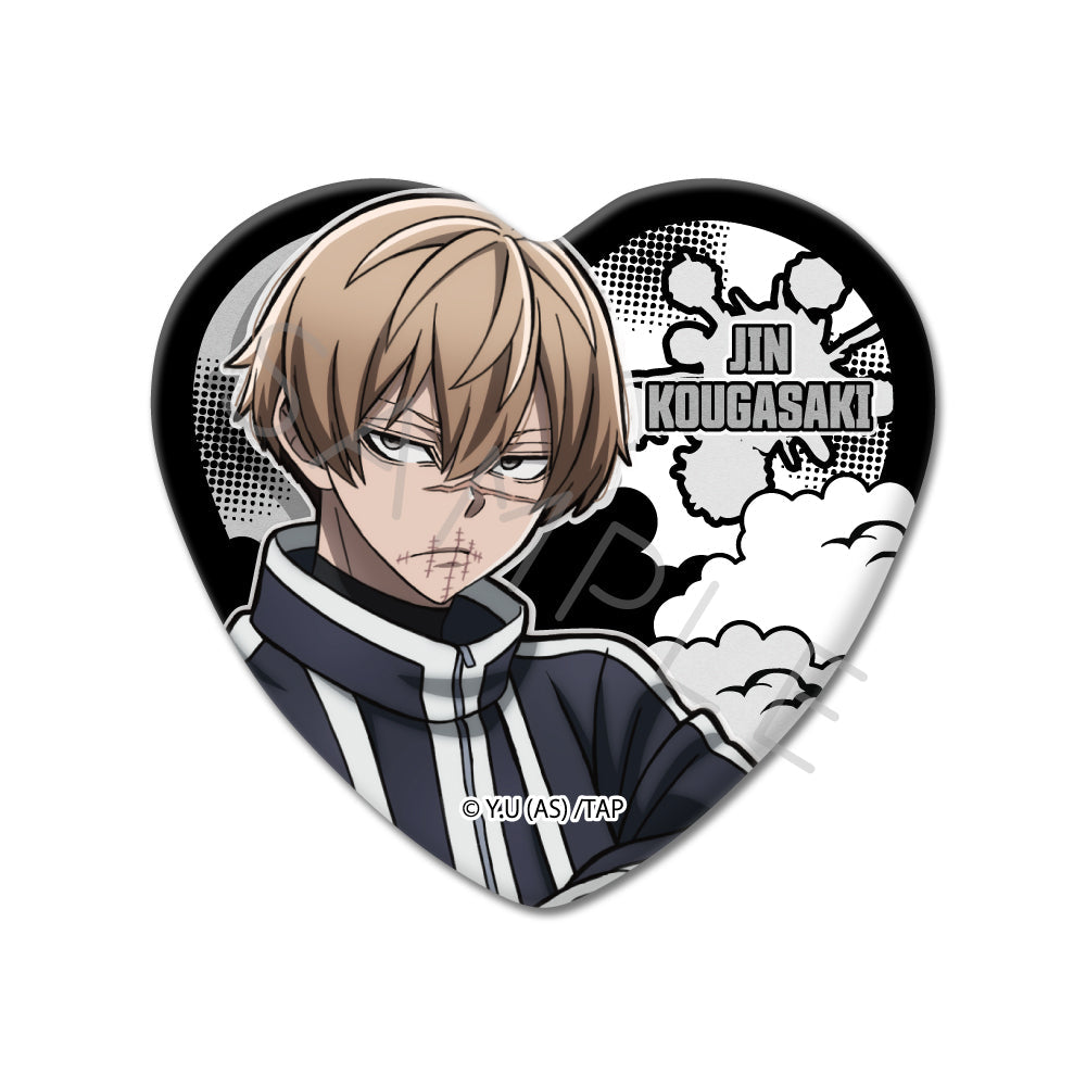 TVアニメ「桃源暗鬼」第1弾 ハート型缶バッジ YC (皇后崎 迅)