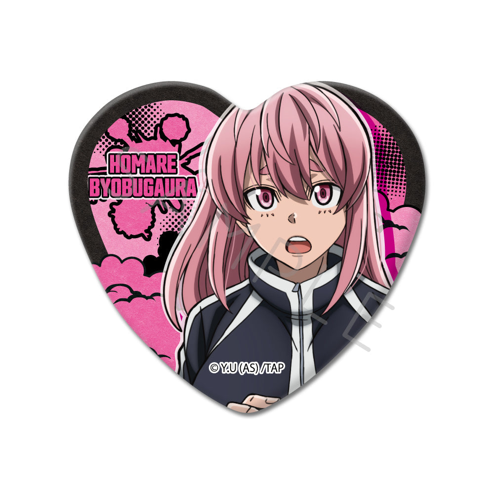 TVアニメ「桃源暗鬼」第1弾 ハート型缶バッジ YD (屏風ヶ浦帆稀)