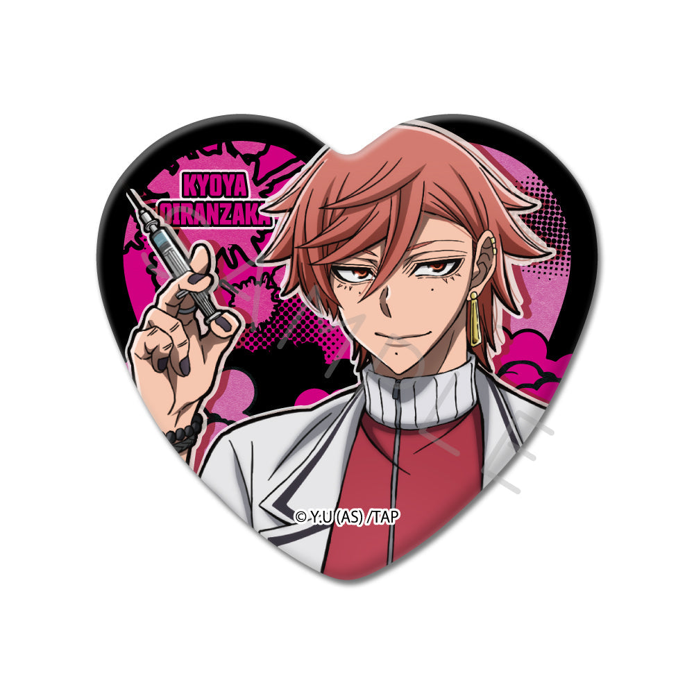 TVアニメ「桃源暗鬼」第1弾 ハート型缶バッジ YI (花魁坂京夜)