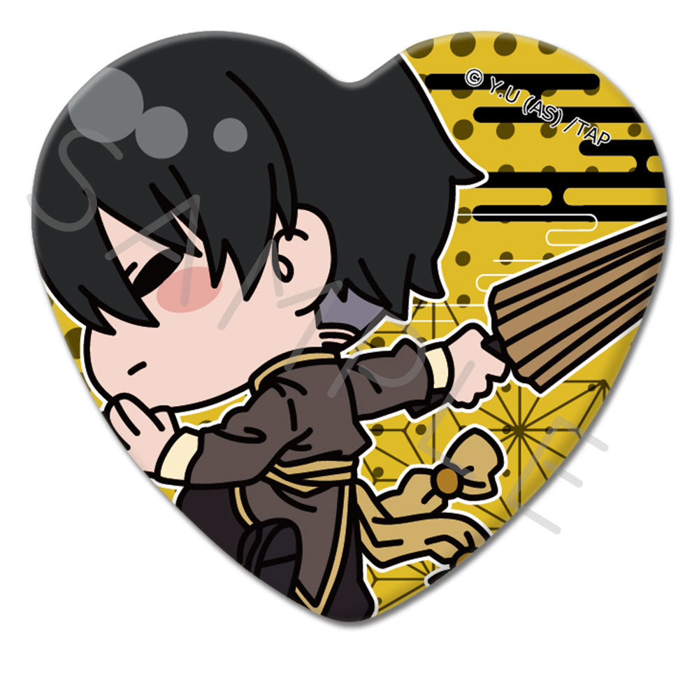 桃源暗鬼 無陀野無人 缶バッジ TVアニメ「桃源暗鬼」第2弾 ハート型缶バッジ M-NB (無陀野無人)｜TV