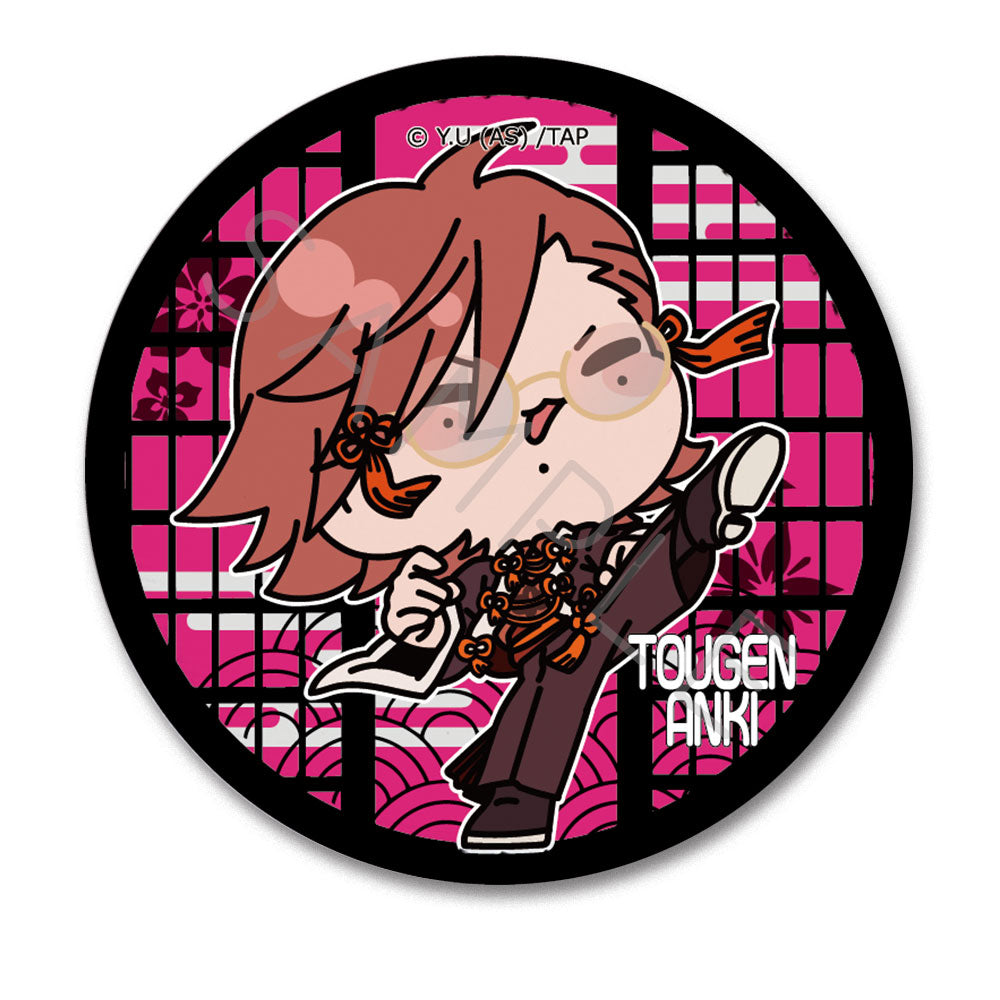 TVアニメ「桃源暗鬼」第2弾 レザーバッジ（丸形） M-NE (花魁坂京夜