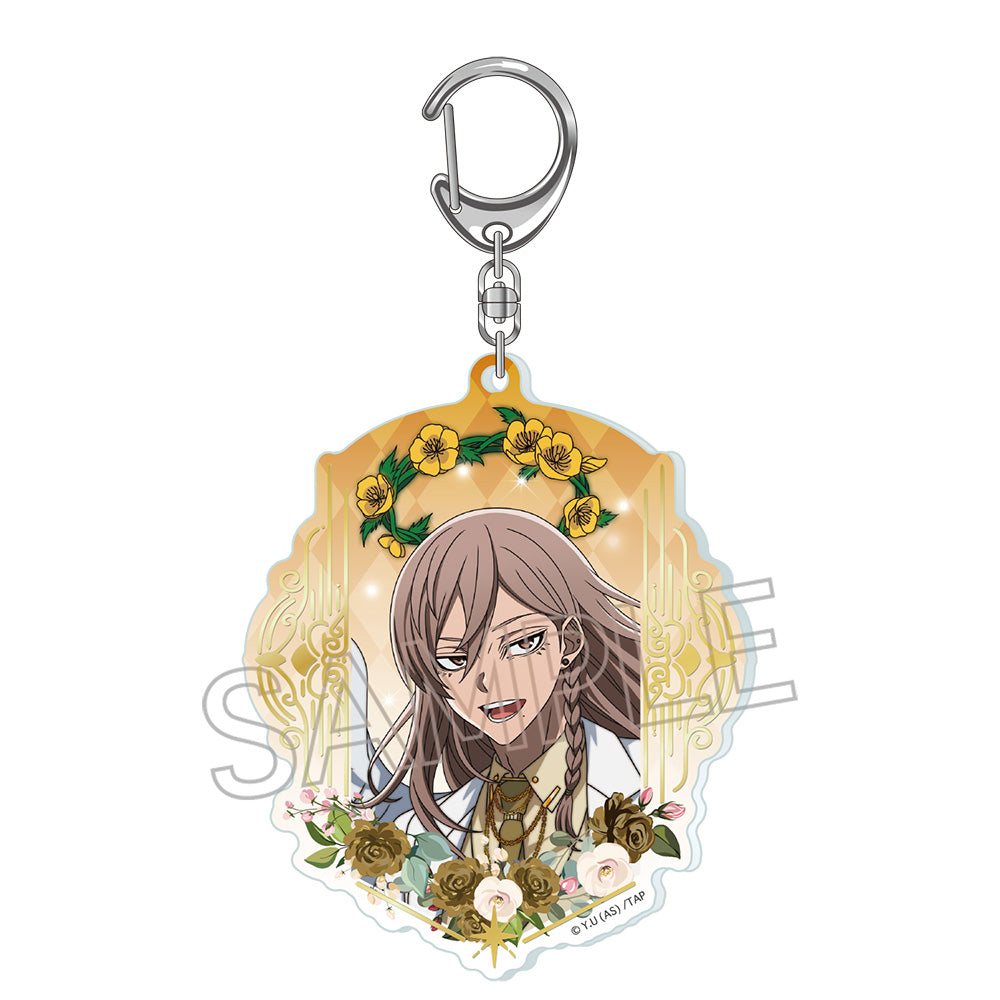 天使と悪魔　箔押しアクリルキーホルダー　桃寺神門