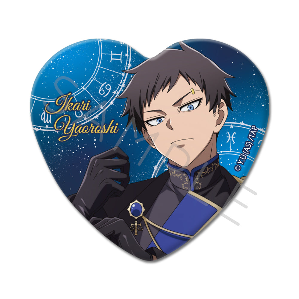 TVアニメ「桃源暗鬼」第4弾 ハート型缶バッジ CD (矢颪 碇)