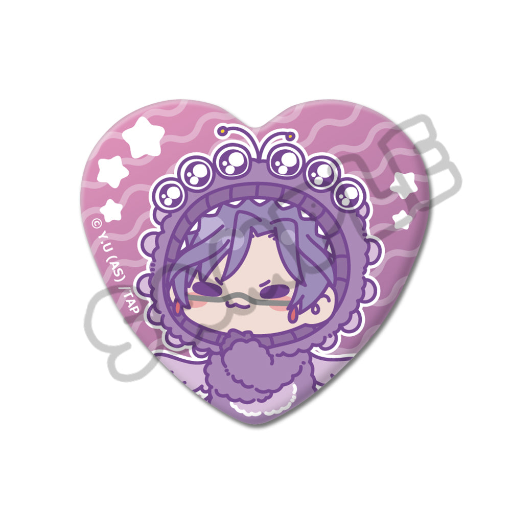 TVアニメ「桃源暗鬼」第3弾 ハート型缶バッジ M-SI（桃華月詠）