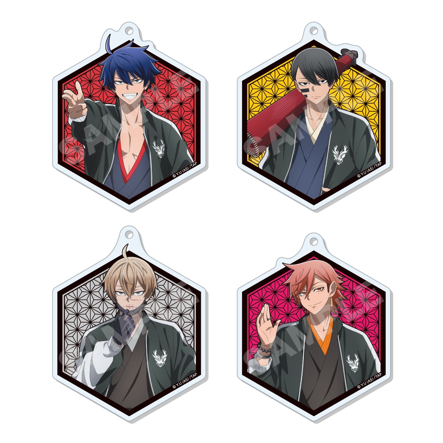 【桃源暗鬼】スカジャン×着物ver. アクリルキーホルダー /01 全6種（セット）