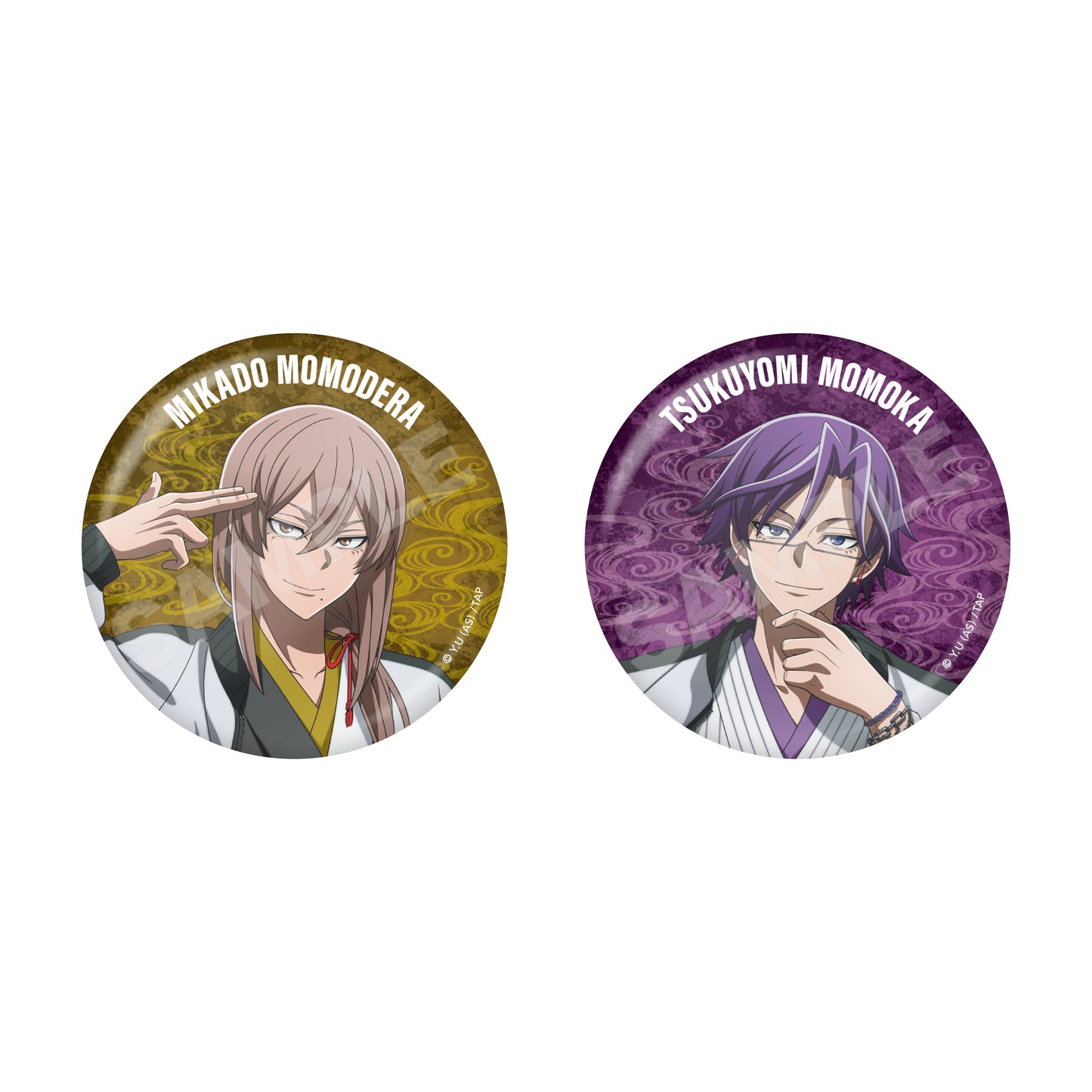 【桃源暗鬼】スカジャン×着物ver. メタリック缶バッジ /01 全6種（セット）