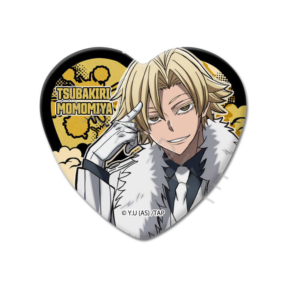 TVアニメ「桃源暗鬼」第1弾 ハート型缶バッジ YJ (桃宮唾切)