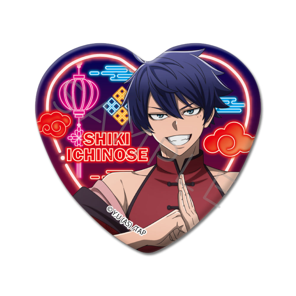 TVアニメ「桃源暗鬼」第2弾 ハート型缶バッジ （全8種トレーディング）（BOX）