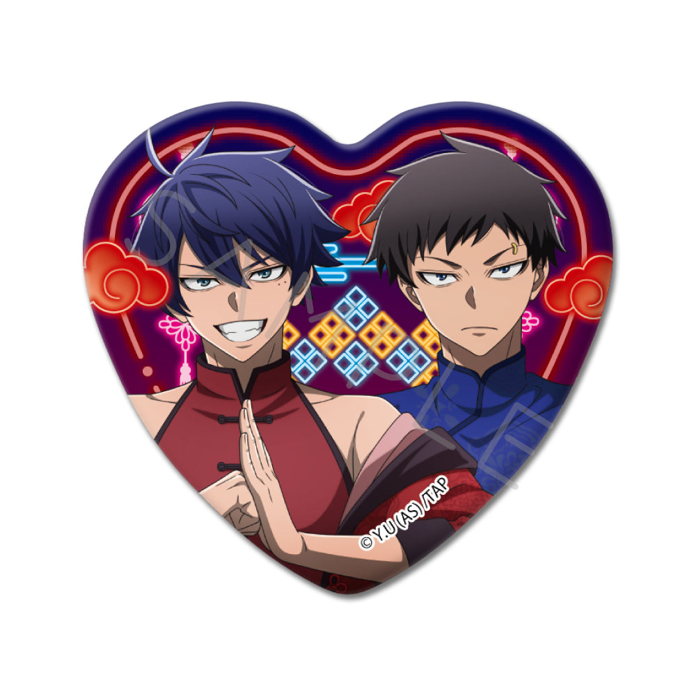 TVアニメ「桃源暗鬼」第2弾 ハート型缶バッジ （全8種トレーディング