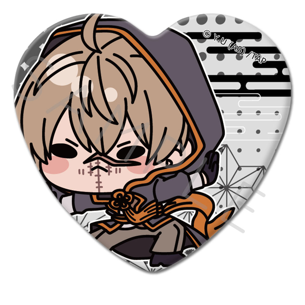 TVアニメ「桃源暗鬼」第2弾 ハート型缶バッジ M-NC (皇后崎 迅)