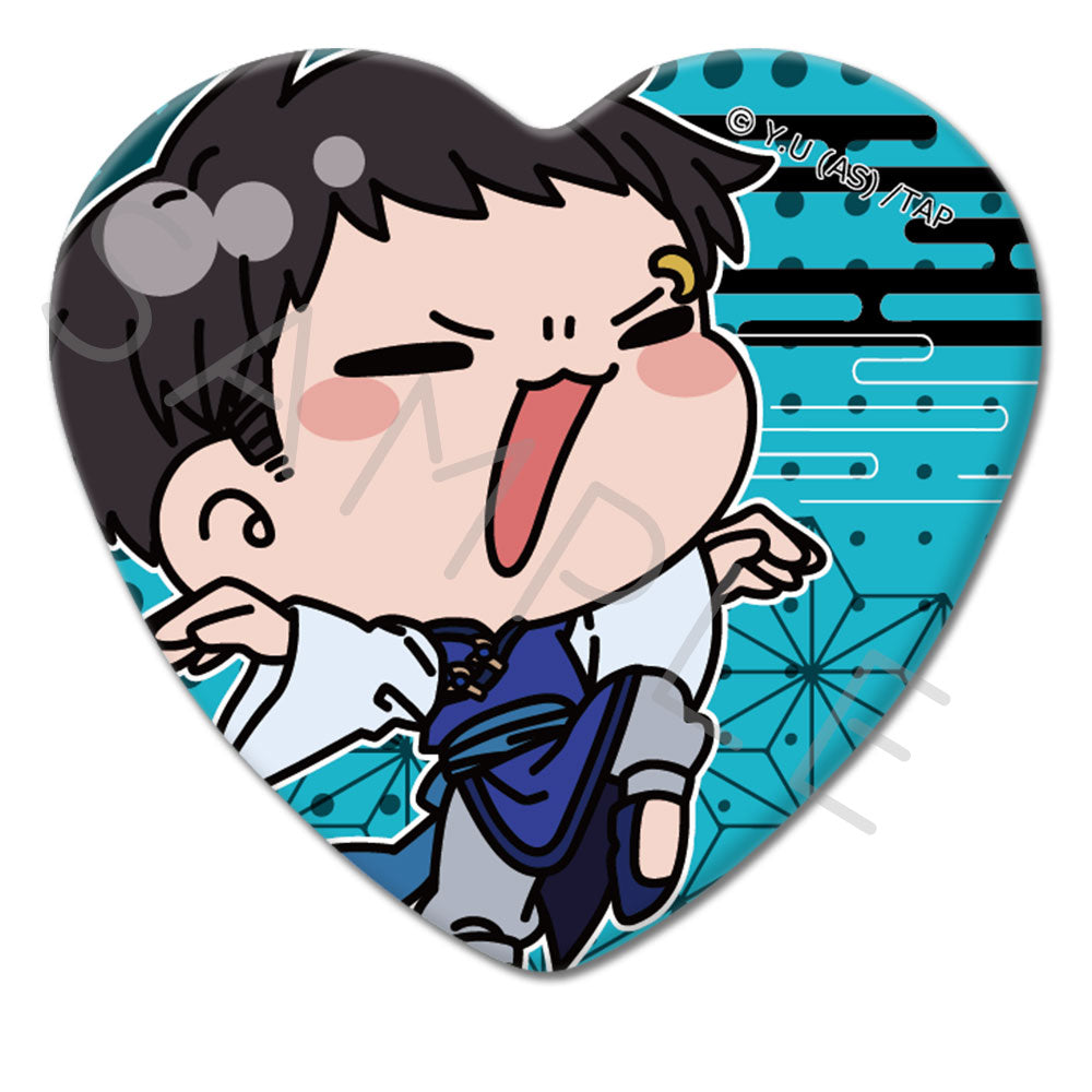 TVアニメ「桃源暗鬼」第2弾 ハート型缶バッジ M-ND (矢颪 碇)