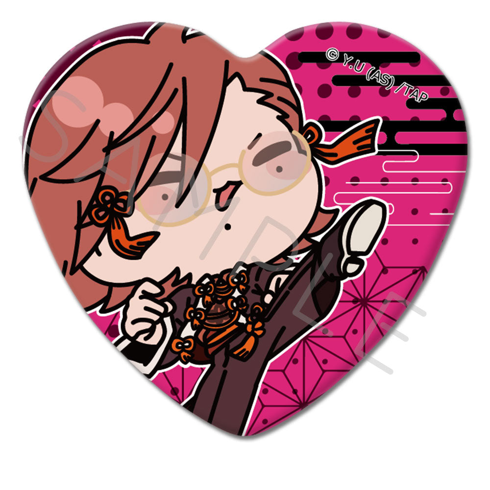 TVアニメ「桃源暗鬼」第2弾 ハート型缶バッジ M-NE (花魁坂京夜)