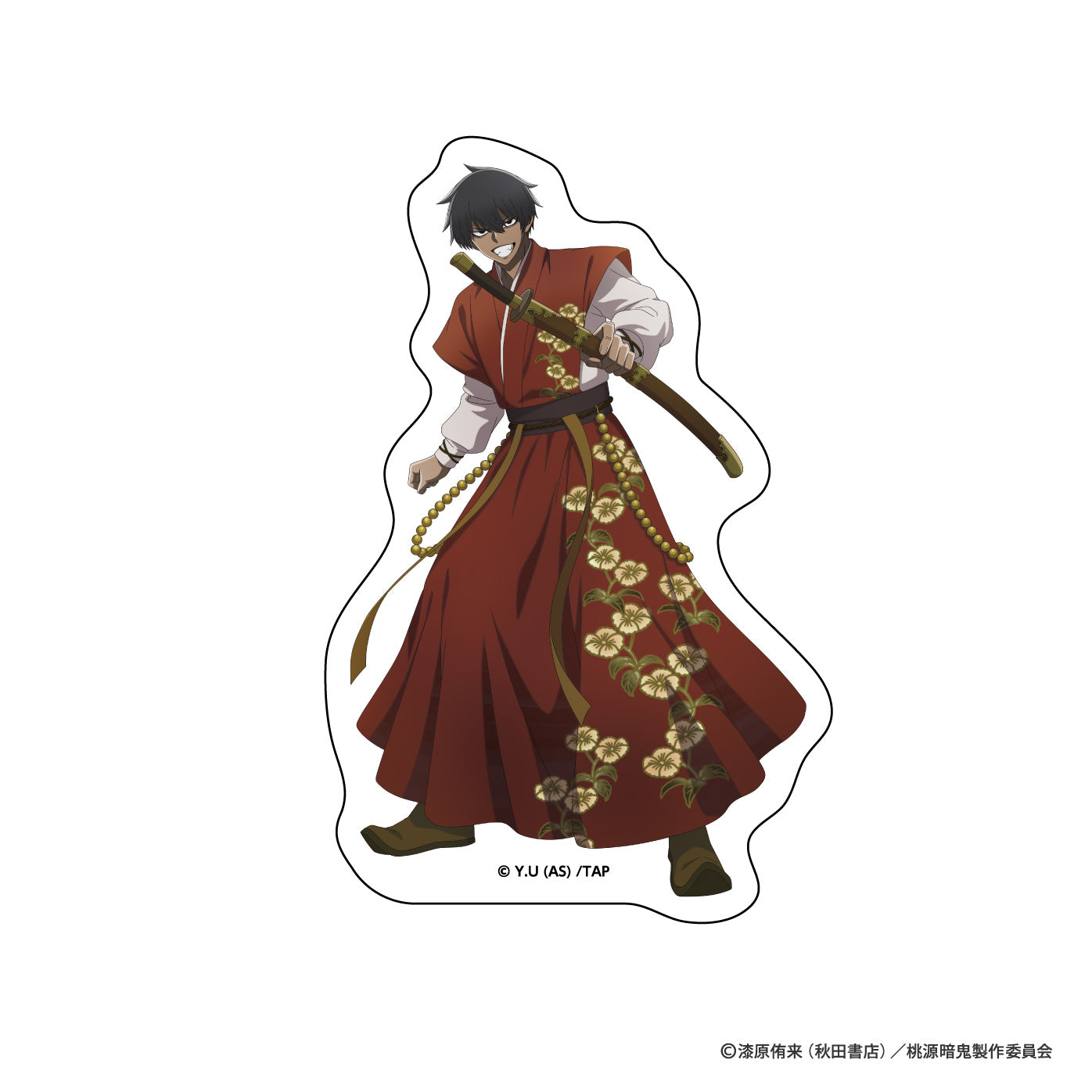 桃源暗鬼　ダイカットステッカー（漢服/桃角桜介）